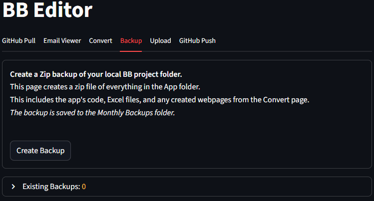 Using BB Editor App - Documentation for Burgenland Bunch Editor Tool