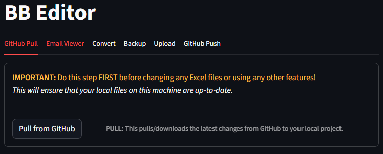 Using BB Editor App - Documentation for Burgenland Bunch Editor Tool