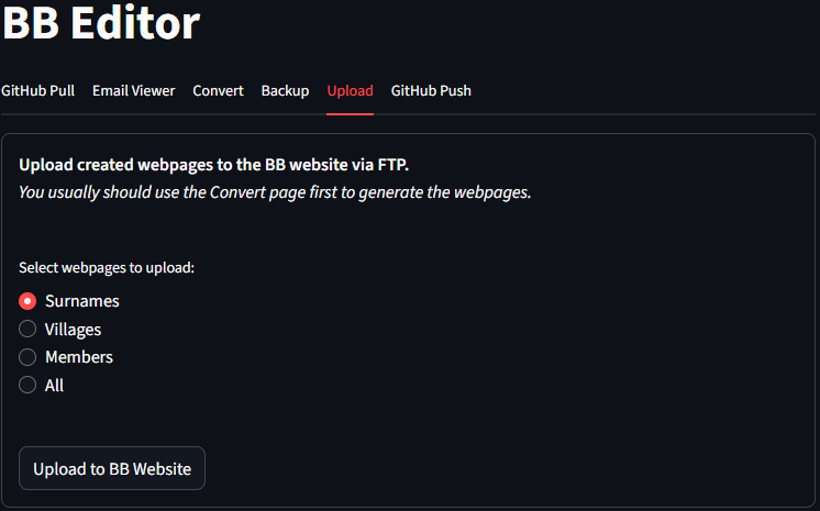 Using BB Editor App - Documentation for Burgenland Bunch Editor Tool